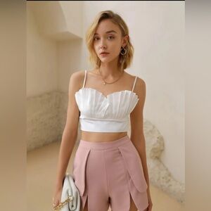 🏖️AEL Pleated Detail Cami top -size Large